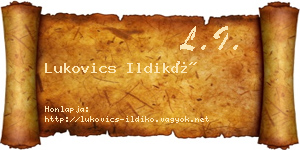 Lukovics Ildikó névjegykártya