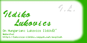 ildiko lukovics business card